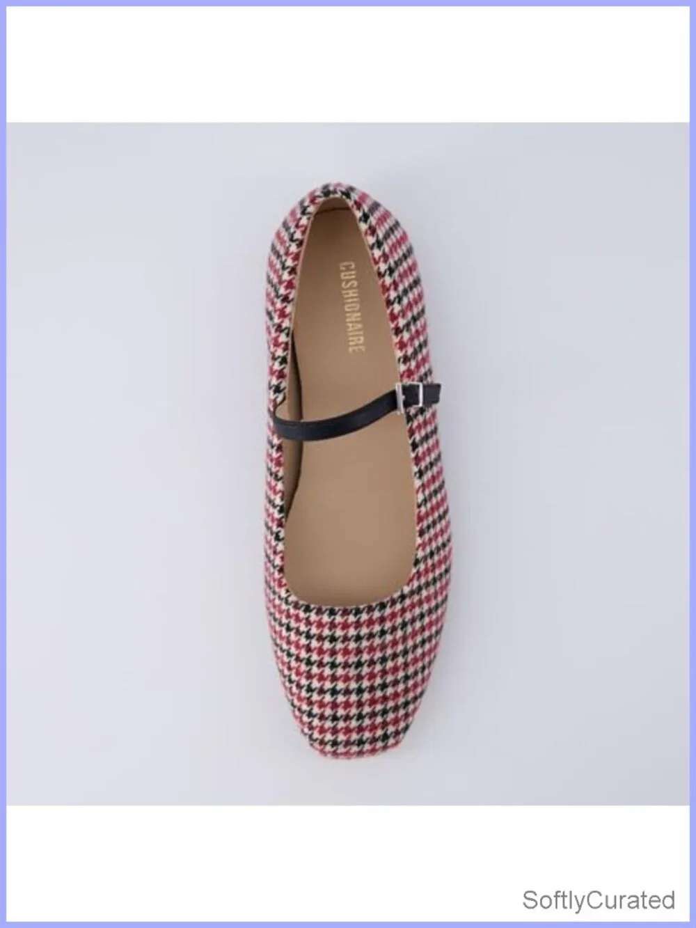 Women's Sleeper Mary Jane Flat Memory Foam Vegan Leather Plaid